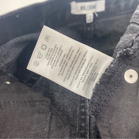 RE/DONE 50s Cut off Denim Shorts in Shadow Black - Picture 15 of 16